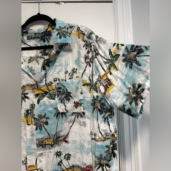 Vintage 90s Campia Moda Hawaiian Shirt Size Mens 2 XL Floral Short Sleeve Button - Picture 6 of 11